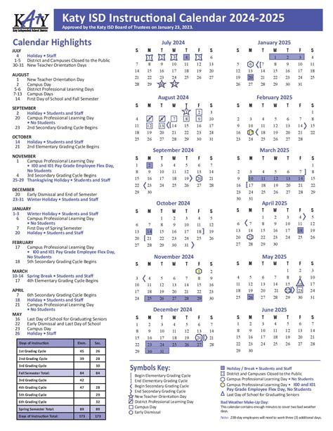 Katy Independent School District Calendar 2025-2026 | Katy ISD