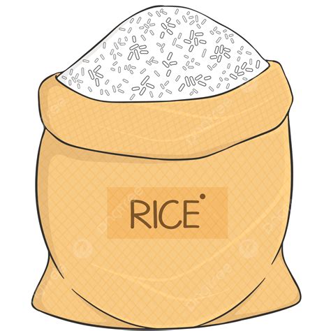 Rice Sack, Sack Of Rice, Cartoon Sack Of Rice PNG Transparent Clipart ...