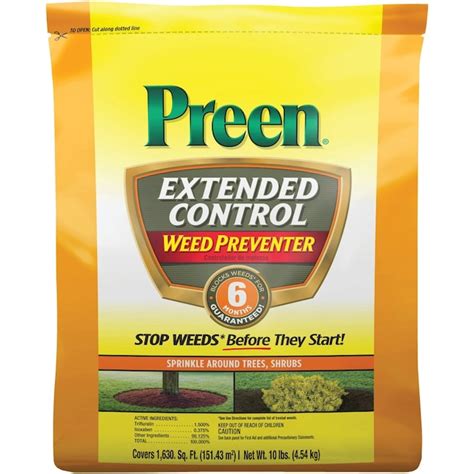 Preen Extended Control Weed Preventer - 10 lb Bag for Effective Weed ...