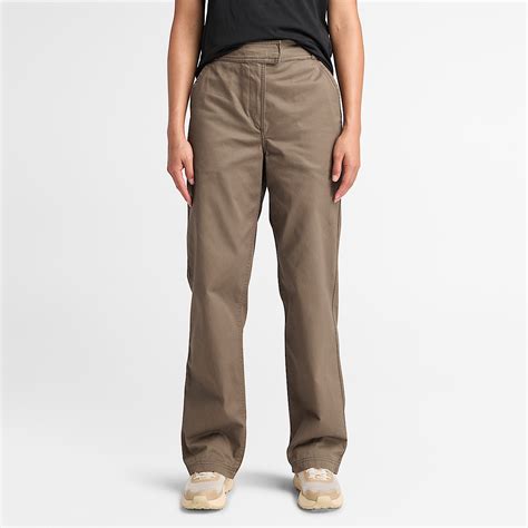 Claremont Straight-Leg Chino Trousers for Women in Brown