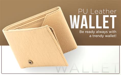 Buy SAMTROH Beige Edge Cut PU Leather Wallet for Men I 3 Card Slots I 2 ...