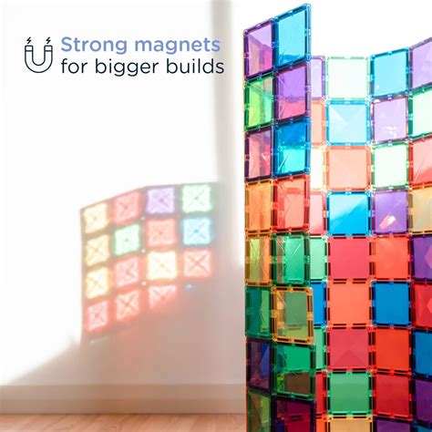 Buy Connetix Tiles, 100 pc Creative Pack of Magnetic Building Tiles for ...