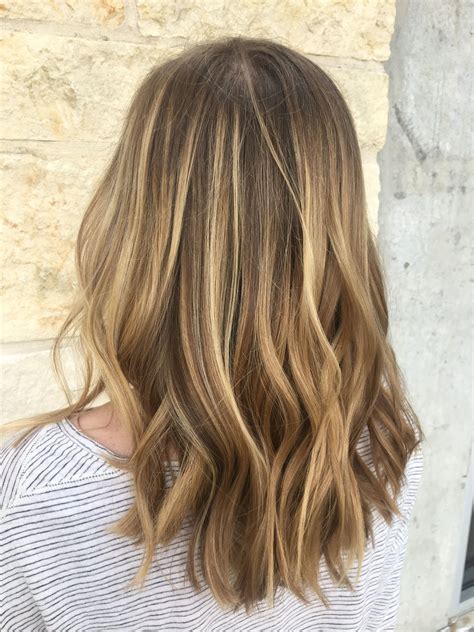 brunette balayage medium length hair