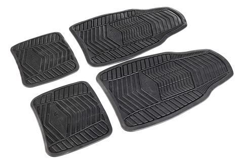 MICHELIN Car Rubber Floor Mats, Floor Mat Set Can Be Cut to Size, 4 ...