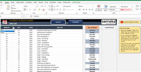 Automatic Schedule Excel Sheet 的图像结果