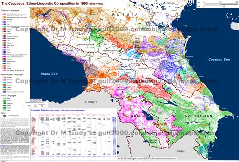 Extremely detailed ethno-linguistic map of the caucasus [9060x6159] : MapPorn