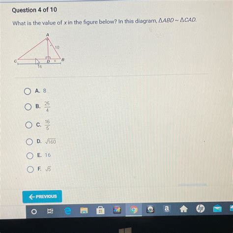 What is the value of x in the figure below? In this diagram, ABD ...