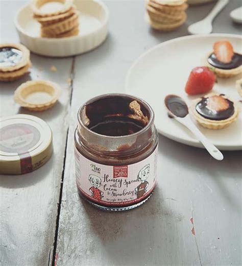 No sugar added, Honey spread with cocoa & strawberry The Bee Bros ...