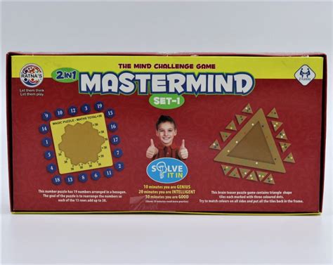 2 in 1 Mastermind Set 1 the Mind Challenge Puzzle Game for Kids (Multi ...