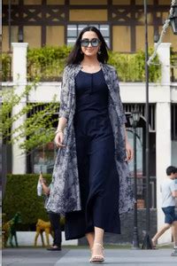 Aarya Ethnic Women A-line Blue Maxi/Full Length Dress - Buy Aarya ...