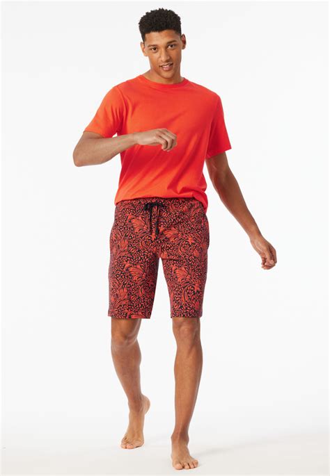 Korte broek lichtrood patroon - Mix+ Relax | SCHIESSER