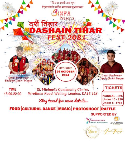 Dashain Tihar Festival 2081, St Michael's Community Centre, Bexley, 26 ...