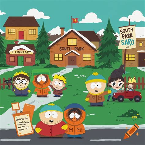 South Park characters on Craiyon