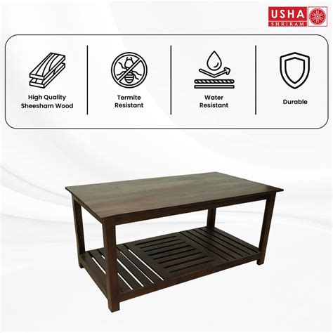 USHA SHRIRAM Wooden Center Table | Centre Table for Living Room – GB Usha