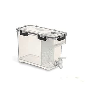 Buy Plastic Drink Dispenser With Spigots, 0.92 Gallon Fridge Beverage ...