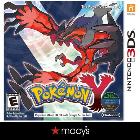 Nintendo Pokemon Y - 3DS [UAE VERSION] - Macy's | Pokémon y, Nintendo ...