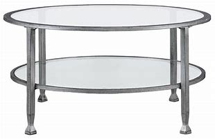 Image result for Silver Metal Round Coffee Table