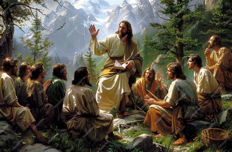 Premium Photo | Jesus Christ preaches his religion Christianity ...