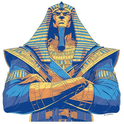 Premium Vector | Egyptian Man in Pharaohs Attire at Historical Reenactment