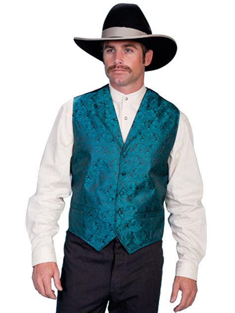 Scully® Mens Paisley Formal Western Vest | Western vest, Mens western ...
