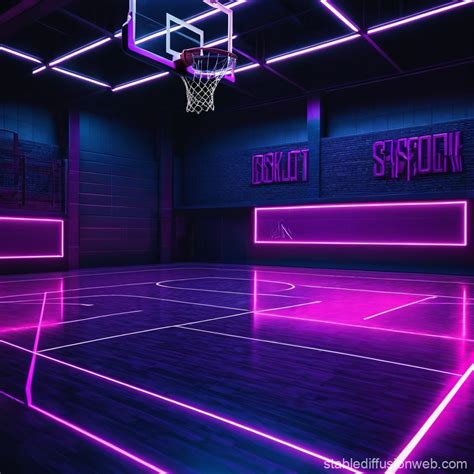 Basketball Court Wallpaper | Stable Diffusion Online