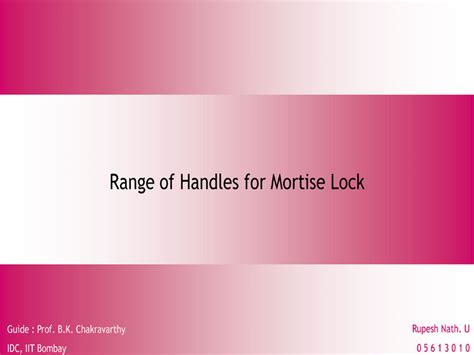 D'source Case Study - Slide Show | Range of Handles for Mortise Lock ...
