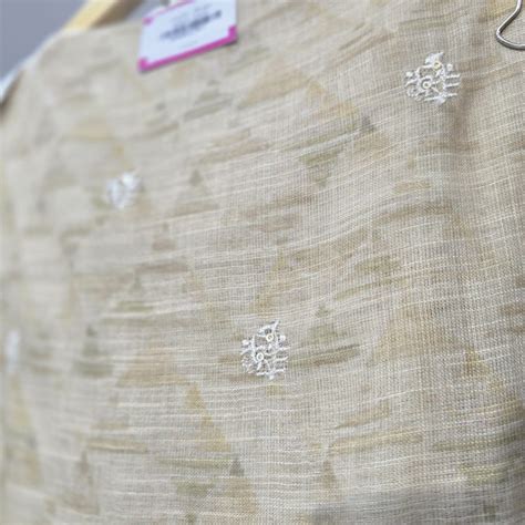 Beige Linen Self Printed kurta - Beautiful Embroidery Border ...