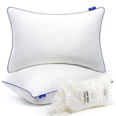 viewstar Bed Pillow for Sleeping 2 Pack, Adjustable Memory Foam Pillow ...
