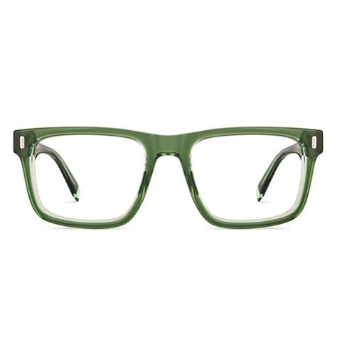 Buy Green Transparent Full Rim Square Vincent Chase Classic Acetate VC ...