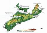 Nova Scotia topographic map.Free printable topographic map Nova Scotia ...