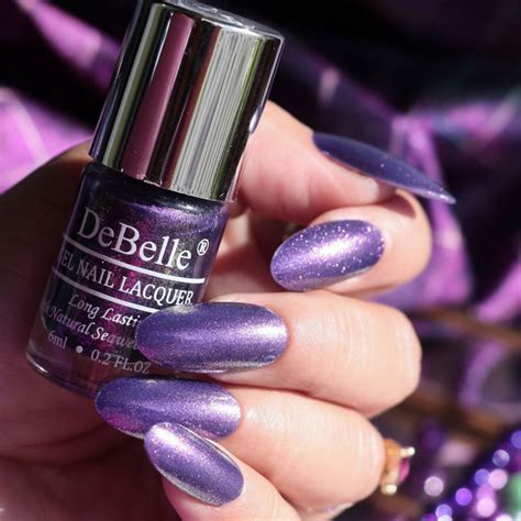 DeBelle Gel Nail Lacquer Delightful Daphne (Duo Holo Purple Glitter Na ...