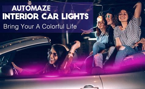 Automaze Bluetooth App Controlled 48 Atmosphere Light Multicolour Music ...