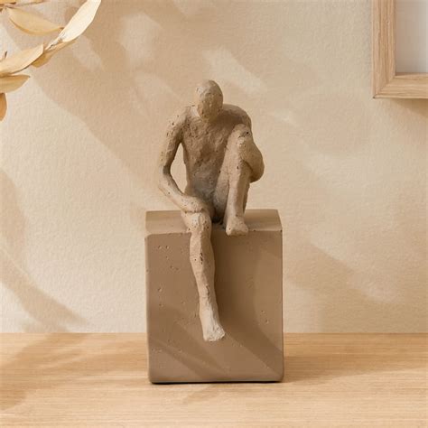 Buy Oyster Tessera Polyresin Thinking Human Figurine from Home Centre ...