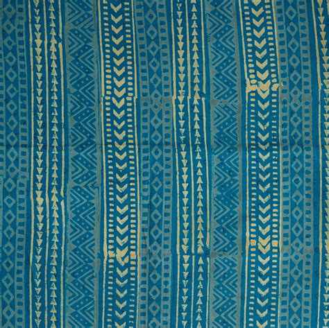 (PRE-CUT 1.60 METER) Pure Cotton Doby Discharge Blue With Border Intri ...
