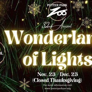 Potter Park Zoos Wonderland of Lights, 1301 S Pennsylvania Ave, Lansing ...