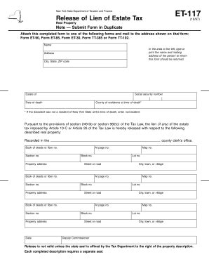 Release Of Lien New York - Fill and Sign Printable Template Online
