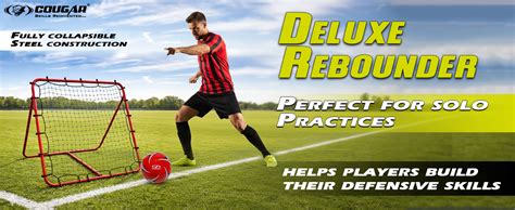 Cougar Deluxe Football Rebounder Net - Adjustable Soccer Pitch-Back ...