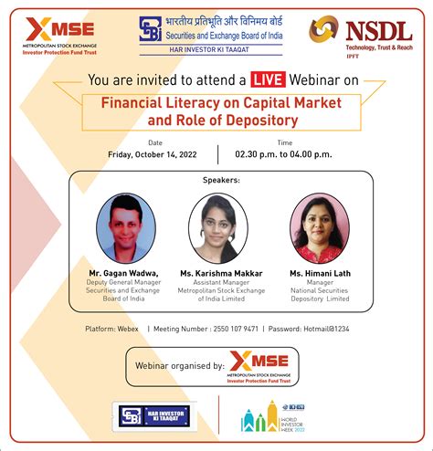 3 Oct 14 2022 02.30 p.m. to 04.00 p.m. Financial Literacy on Capital ...