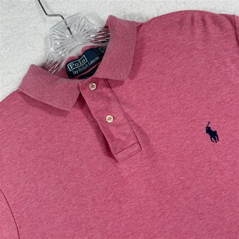 Polo Ralph Lauren Shirt Mens M Custom Fit Pink Golf Polo | eBay
