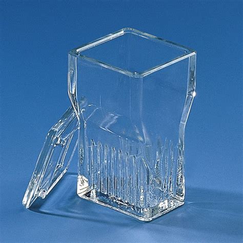 Staining troughs, Hellendahl, soda-lime glass, extended, with lid | BRAND