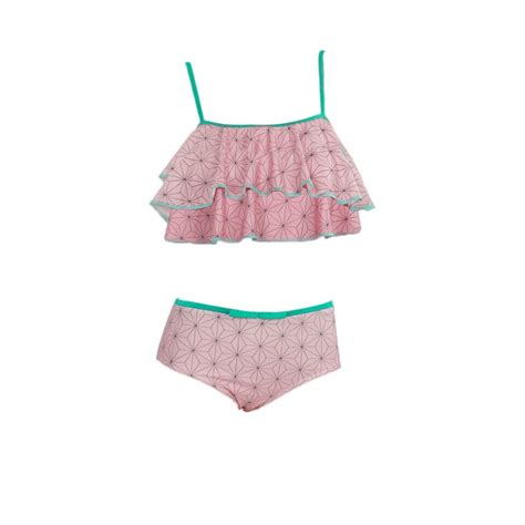 Anime Kochou Shinobu Halter Swimsuit Bikini Tanjiro Nezuko Cosplay ...