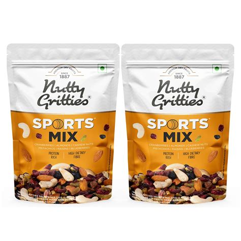 Nutty Gritties Premium Sports Mix 350g - Roasted Almonds, Cashews ...