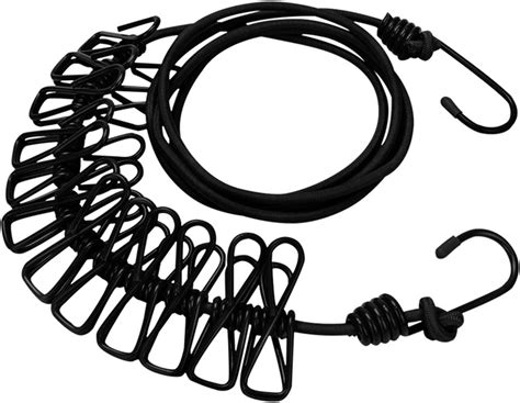 QIMIT Cloth Drying Rope with Hooks Elastic Cloth Hanging Rope for Cloth ...