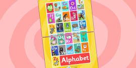 Alphabet A-Z on Magic Beans Display Poster - (teacher made)