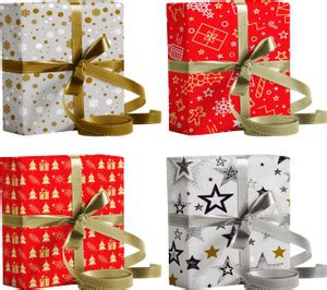 lussoliv Premium Gift Wrapping Sheets 4 Designs x 5 Wrapping Sheets ...