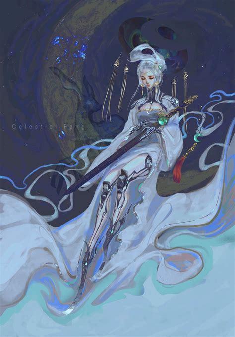 ~By Celestial Fang | Moon goddess art, Concept art characters ...