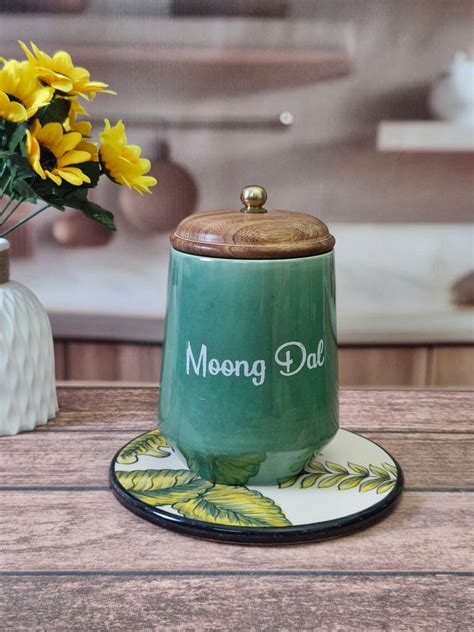 Ivory Square Solid Tea Coffee Sugar Ceramic Canisters 500 ml – Grey Pottery