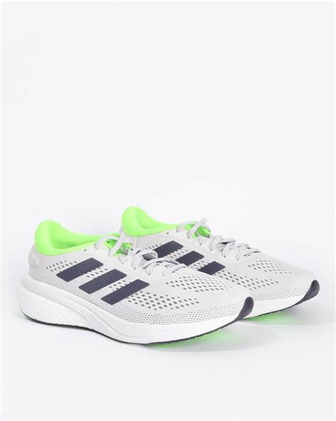 Adidas Brand Mens Supernova 2 Running Sports Shoes GW9093 (L.Grey/Lime ...