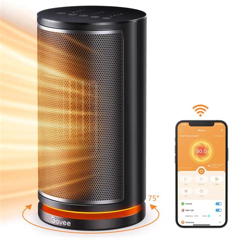 Govee Smart Space Heater, 1500W Fast Heating WiFi Small Heater with ...