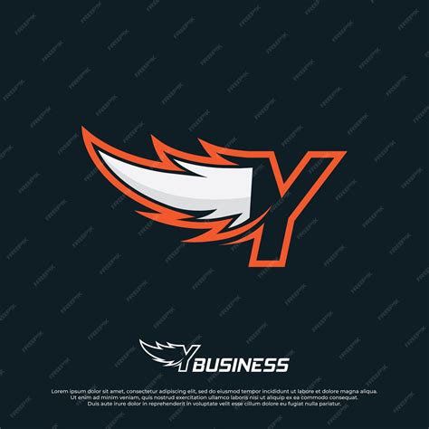Premium Vector | Wings logo with letter y illustration design wings badges esport logo with ...